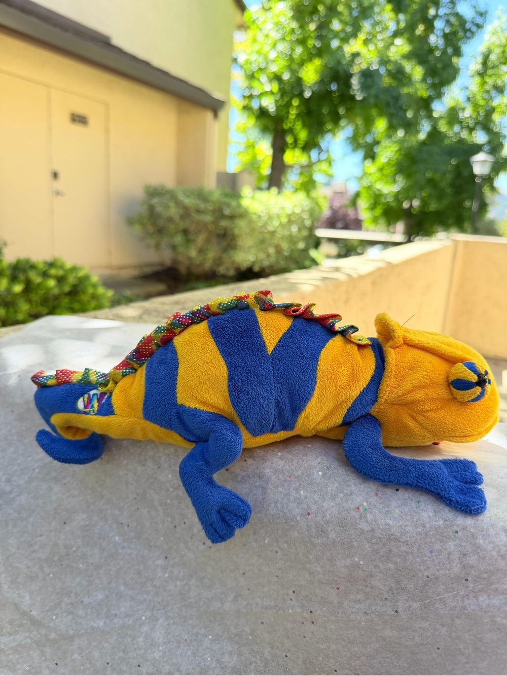 Ganz Webkinz Chameleon Beanbag Plush Lizard HM472 Blue Yellow No Code Reptile